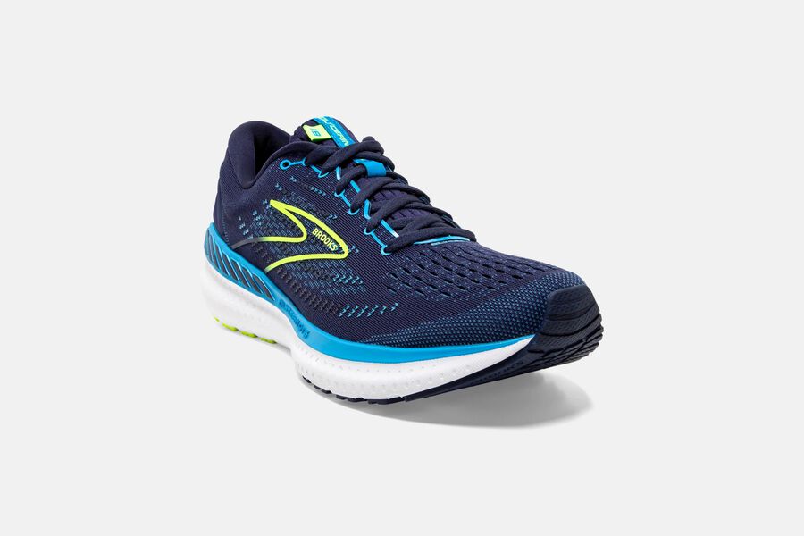 Glycerin GTS 19 Road Brooks Running Shoes NZ Mens - Navy/Blue - TXZHCO-054